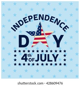 Independence day greeting card, flyer. Independence day poster. Patriotic banner for website template. Vector illustration.