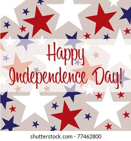 Independence Day greeting card in vector format.