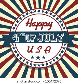 Independence Day greeting card in vintage style