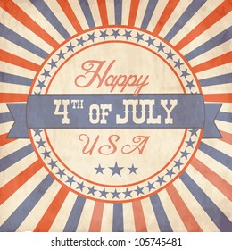 Independence Day greeting card in vintage style