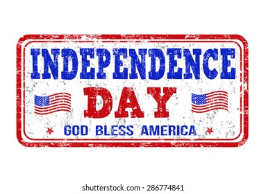  Independence Day grunge rubber stamp on white background, vector illustration