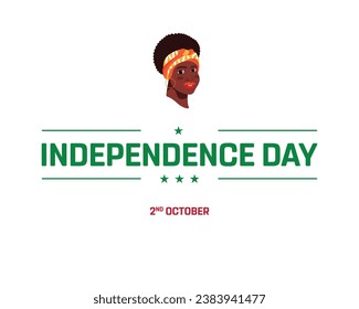 Independence day, Guinea Independence day, Guinea, Guinea National Flag, 2 October, 2nd October, Independence Day, National Day, National sign, Typographic Design, vector, Editable, Eps, Design, Icon