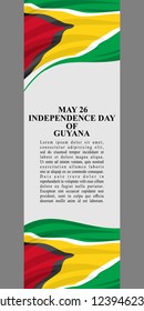 Independence Day of Guyana vector illustration. Suitable for greeting card, poster and banner.