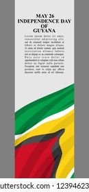 Independence Day of Guyana vector illustration. Suitable for greeting card, poster and banner.