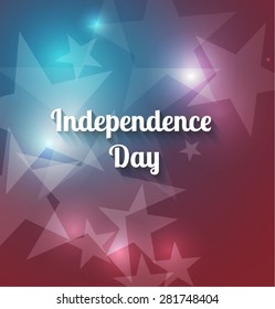 Independence Day holiday concept with a shining star on a red and blue background. Vector festive background for 4th of July. The symbol of freedom and independence.