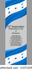 Independence Day of Honduras vector illustration. Suitable for greeting card, poster and banner.