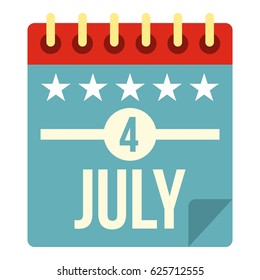 Independence day icon flat isolated on white background vector illustration