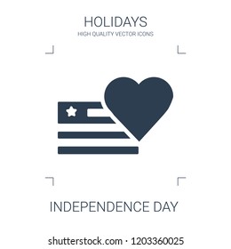 independence day icon. high quality filled independence day icon on white background. from holidays collection flat trendy vector independence day symbol. use for web and mobile