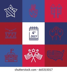 Independence Day Icon Set. Vector icons