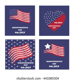 Independence day icon and vector set
