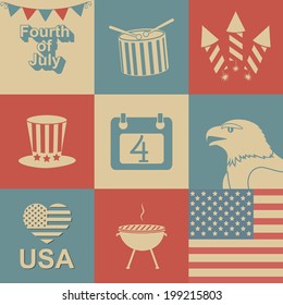  Independence Day icons. Vector set, EPS 8.