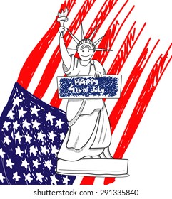 Independence day illustration.