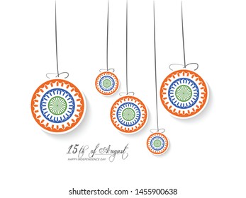 Independence day illustration card ,banner ,poster. happy independence day card. 15 august vector Illustration banner. - Vector. Fifteenth of august Indian independence day.