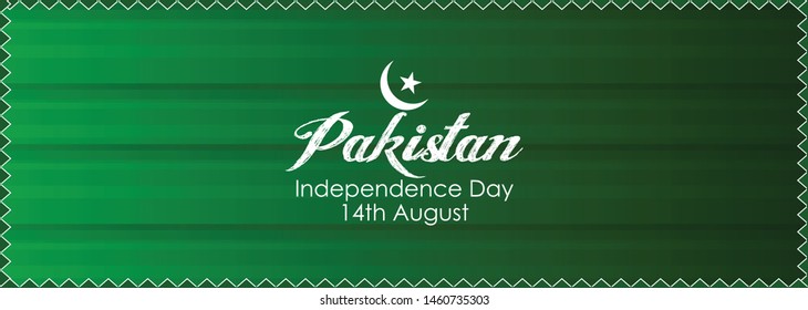 Independence day illustration card ,banner ,poster. happy independence day card. 14 august vector Illustration banner. - Vector. Fourteenth of august Pakistan independence day.