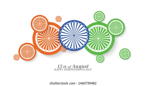 Independence day illustration card ,banner ,poster. happy independence day card. 15 august vector Illustration banner. - Vector. Fifteenth of august Indian independence day.