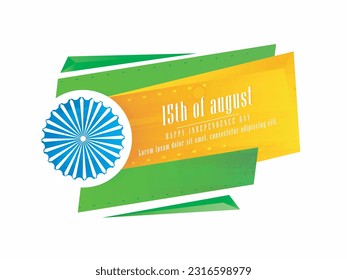 Independence day illustration card ,banner ,poster. Happy Independence day card. 15 august vector Illustration banner. - Vector. Fifteenth of august Indian Independence day.