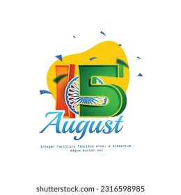 Independence day illustration card ,banner ,poster. Happy Independence day card. 15 august vector Illustration banner. - Vector. Fifteenth of august Indian Independence day.