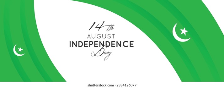 Independence day illustration card ,banner ,poster. happy independence day card. 14 august vector Illustration banner. - Vector. Fourteenth of august Pakistan independence day.