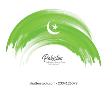 Independence day illustration card ,banner ,poster. happy independence day card. 14 august vector Illustration banner. - Vector. Fourteenth of august Pakistan independence day.