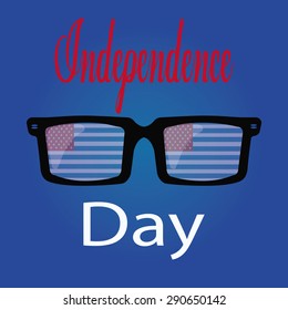 independence day illustration over blue color background