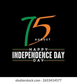 Día de la independencia de la India 15 de agosto Ilustración vectorial.