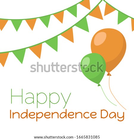 Independence day of India - 15 august. Patriot day poster. Design concept banner, card