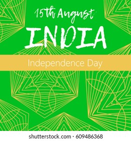 Independence Day of India. 15 th of August with mandala. Oriental pattern, vector illustration. Islam, Arabic Indian turkish motifs