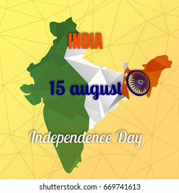 Independence Day of India. 15 th of August , Background, poster or postcard. For design