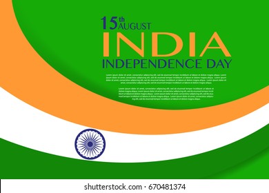 Independence Day of India. 15 th of August. illustration of grungy Indian Flag for Indian Independence Day. vector indian flag made with color strokes in tricolor background illustration