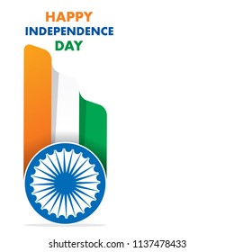independence day of india, 15th of august greeting design