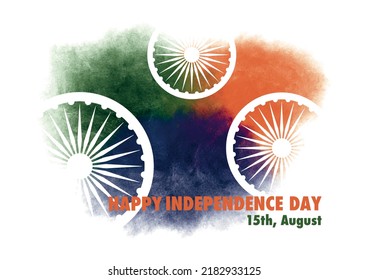 Día de la Independencia de la India, 15 de Agosto Ilustración vectorial para fondo decorativo o afiche.