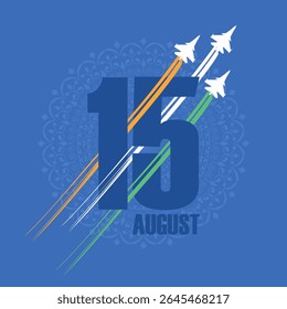 Independence Day India 15th August Minimal Vector Greeting