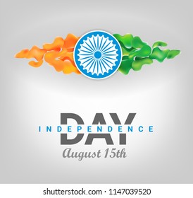 Independence Day India. August fifteenth. Vector design.