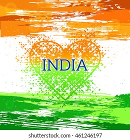 Independence Day India background. Template for a poster, leaflet, greeting card and brochure.
