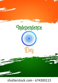 Independence Day of India card. Template for India national holidays. 15th of August India Independence Day