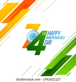 Independence day in India celebration on August 15 illustration