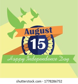 Independence day of India. Flag of India. Chakra Ashoka - Vector