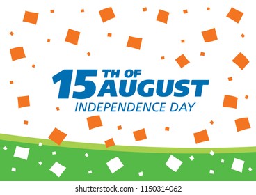 Independence day of India. Indian holiday. 15th of August. Vector illustration
