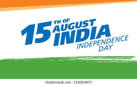 Independence day of India. Indian holiday. 15th of August. Vector illustration