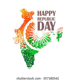 Independence day of India. January 26. Unusual background design for Indian republic day and independence day. Bharat day. vector illustration