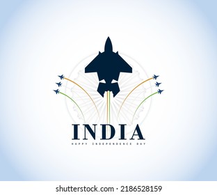 Día de la Independencia Ilustración vectorial de la India con diseño de bandera de pincel