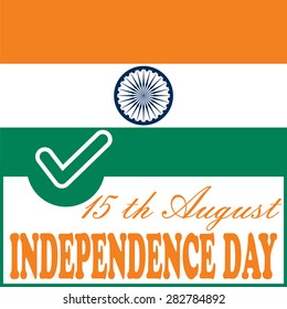 Independence day Indian flag background, vector illustration.