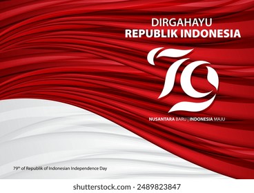 Independence Day of Indonesia abstract background, august 17th