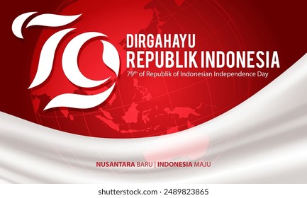 Independence Day of Indonesia abstract background, august 17th