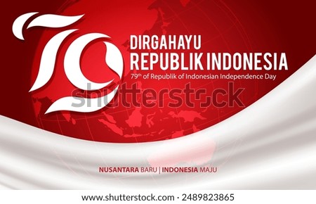 Independence Day of Indonesia abstract background, august 17th