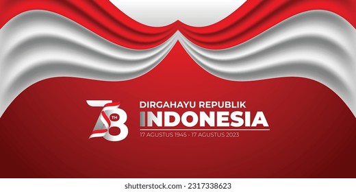 Independence Day Indonesia Background, Indonesian Flag