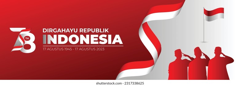 Independence Day Indonesia Banner Template