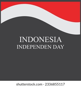 Plantilla de diseño de vectores del Día de la Independencia de Indonesia