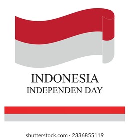Plantilla de diseño de vectores del Día de la Independencia de Indonesia