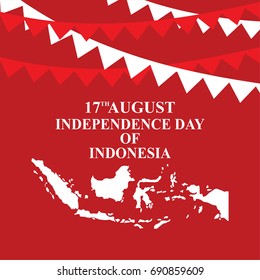 Independence day of Indonesia vector illustration